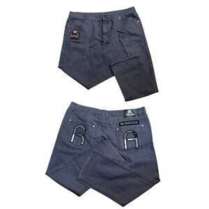 Vtg Y2K R A Red Ape MCMXXXIII Baggy Gray Jeans Grunge Emo Moody Goth Urban Sz 42